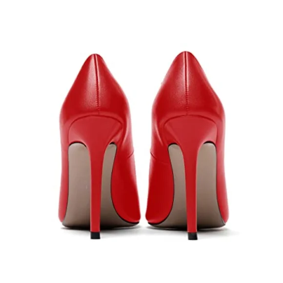 Women's Red Platform Heels - Picture 4 of 8